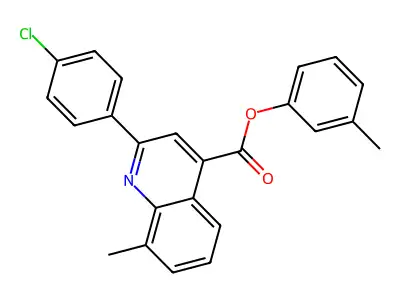 3-Methylphenyl 2-(4-chlorophenyl)-8-methyl-4-quinolinecarboxylate structure
