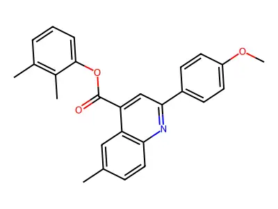 2,3-Dimethylphenyl 2-(4-methoxyphenyl)-6-methyl-4-quinolinecarboxylate structure