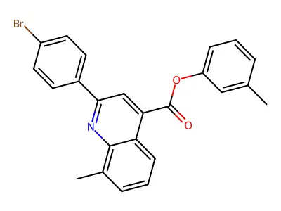 3-Methylphenyl 2-(4-bromophenyl)-8-methyl-4-quinolinecarboxylate structure