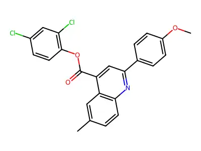 2,4-Dichlorophenyl 2-(4-methoxyphenyl)-6-methyl-4-quinolinecarboxylate structure
