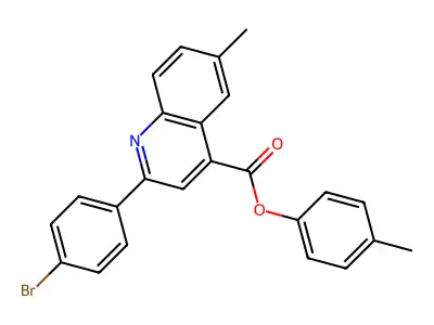 4-Methylphenyl 2-(4-bromophenyl)-6-methyl-4-quinolinecarboxylate structure