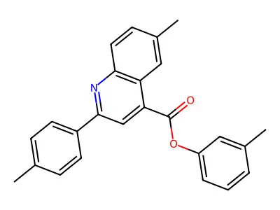 3-Methylphenyl 6-methyl-2-(4-methylphenyl)-4-quinolinecarboxylate structure