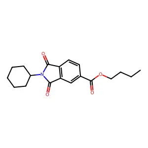 Butyl 2-cyclohexyl-1,3-dioxoisoindoline-5-carboxylate structure