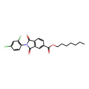 Heptyl 2-(2,4-dichlorophenyl)-1,3-dioxoisoindoline-5-carboxylate structure