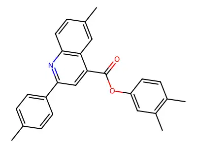 3,4-Dimethylphenyl 6-methyl-2-(4-methylphenyl)-4-quinolinecarboxylate structure