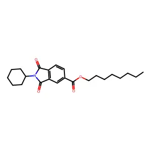 Octyl 2-cyclohexyl-1,3-dioxo-5-isoindolinecarboxylate structure