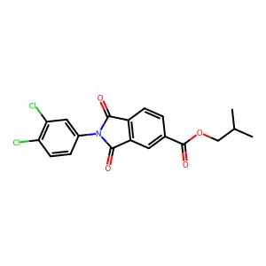 Isobutyl 2-(3,4-dichlorophenyl)-1,3-dioxoisoindoline-5-carboxylate structure