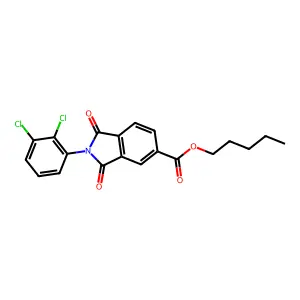 Pentyl 2-(2,3-dichlorophenyl)-1,3-dioxo-5-isoindolinecarboxylate structure