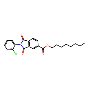 Octyl 2-(2-chlorophenyl)-1,3-dioxoisoindoline-5-carboxylate structure