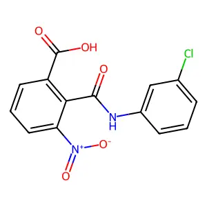 2-[(3-Chlorophenyl)carbamoyl]-3-nitrobenzoic acid structure