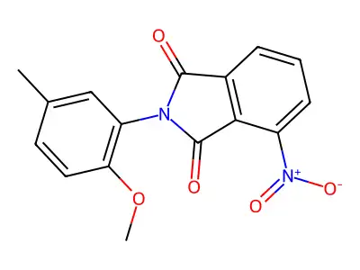 4-nitro-2-(2-methoxy-5-methylphenyl)-1H-isoindole-1,3(2H)-dione structure