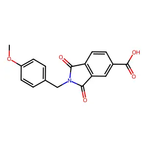 2-(4-Methoxybenzyl)-1,3-dioxoisoindoline-5-carboxylic acid structure