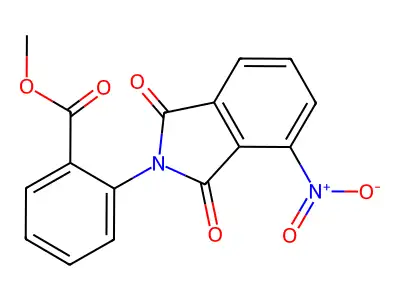 Methyl 2-(4-nitro-1,3-dioxoisoindol-2-yl)benzoate structure
