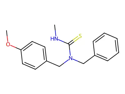 1-Benzyl-1-(4-methoxybenzyl)-3-methylthiourea structure