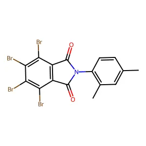 4,5,6,7-tetrabromo-2-(2,4-dimethylphenyl)-1H-isoindole-1,3(2H)-dione structure