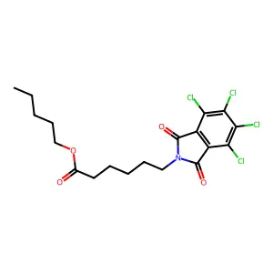 pentyl 6-(4,5,6,7-tetrachloro-1,3-dioxo-1,3-dihydro-2H-isoindol-2-yl)hexanoate structure