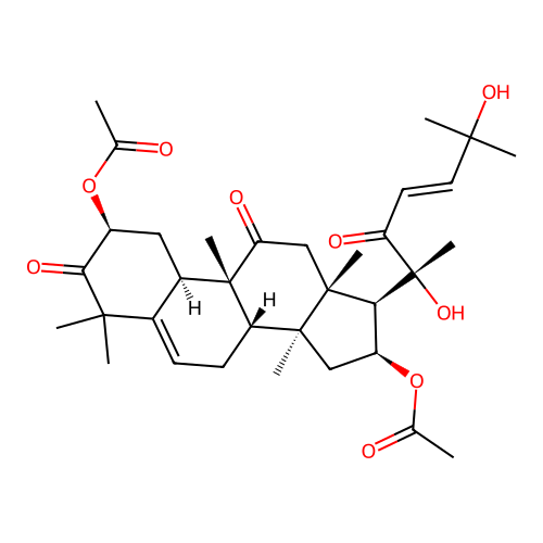 Diacetyl-2,16 cucurbitacine (D) structure