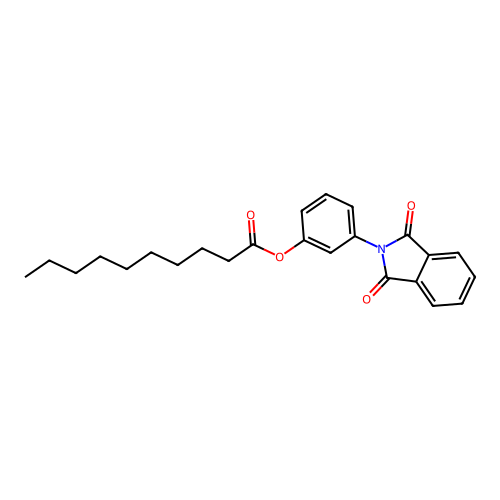 3-(1,3-dioxo-1,3-dihydro-2H-isoindol-2-yl)phenyl decanoate structure