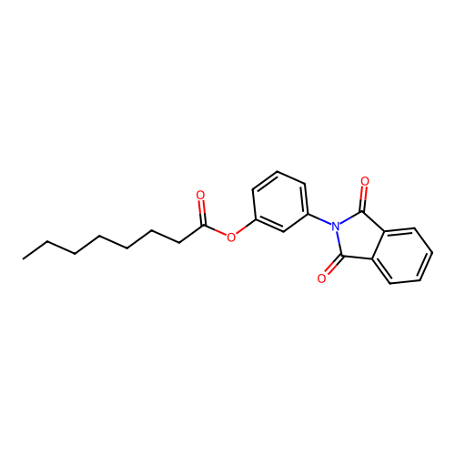 3-(1,3-dioxo-1,3-dihydro-2H-isoindol-2-yl)phenyl octanoate structure