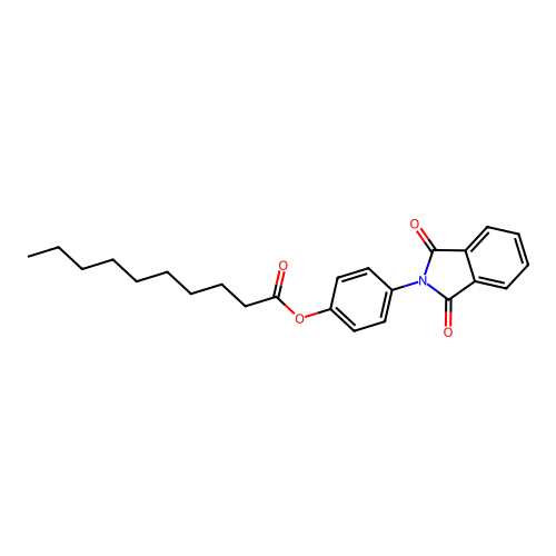 4-(1,3-dioxo-1,3-dihydro-2H-isoindol-2-yl)phenyl decanoate structure