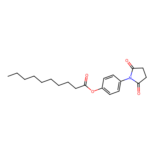 4-(2,5-Dioxopyrrolidin-1-yl)phenyl decanoate structure