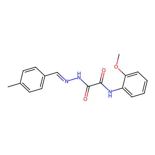 N-(2-Methoxyphenyl)-2-(2-(4-methylbenzylidene)hydrazino)-2-oxoacetamide structure