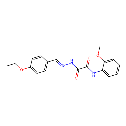 2-(2-(4-Ethoxybenzylidene)hydrazino)-N-(2-methoxyphenyl)-2-oxoacetamide structure