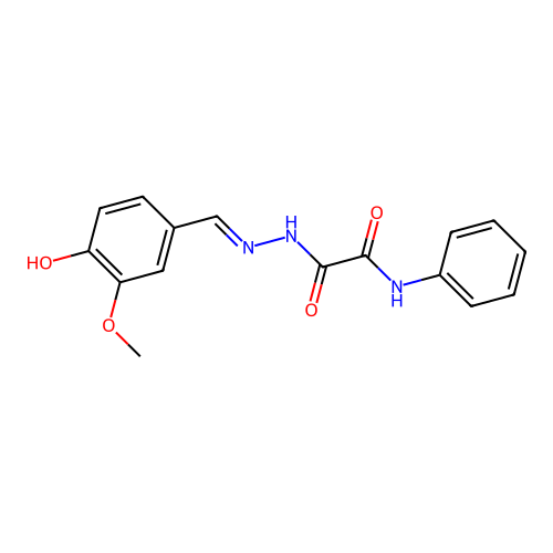 N'-[(4-hydroxy-3-methoxyphenyl)methylideneamino]-N-phenyloxamide structure