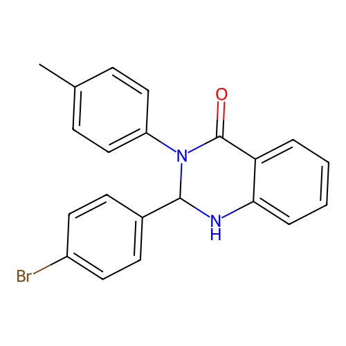 2-(4-Bromophenyl)-3-(4-methylphenyl)-1,2,3-trihydroquinazolin-4-one structure