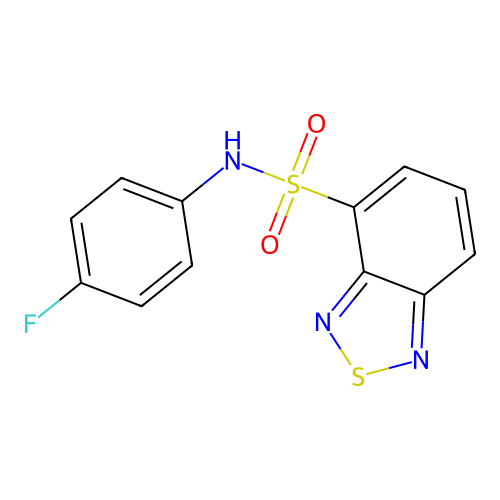 N-(4-fluorophenyl)-2,1,3-benzothiadiazole-4-sulfonamide structure
