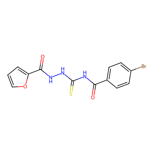 4-bromo-N-[(furan-2-carbonylamino)carbamothioyl]benzamide structure