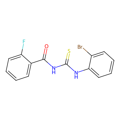 N-[(2-bromophenyl)carbamothioyl]-2-fluorobenzamide structure