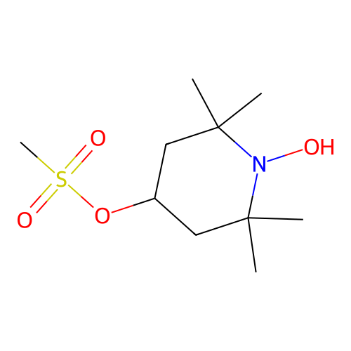 1-Hydroxy-2,2,6,6-tetramethylpiperidin-4-yl methanesulfonate structure