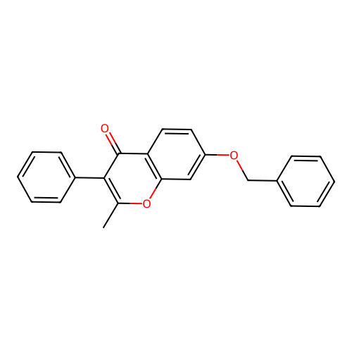7-(benzyloxy)-2-methyl-3-phenyl-4H-chromen-4-one structure