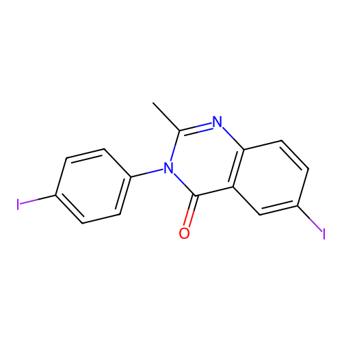 6-iodo-3-(4-iodophenyl)-2-methylquinazolin-4(3H)-one structure
