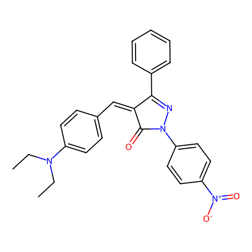 (4Z)-4-[[4-(diethylamino)phenyl]methylidene]-2-(4-nitrophenyl)-5-phenylpyrazol-3-one structure