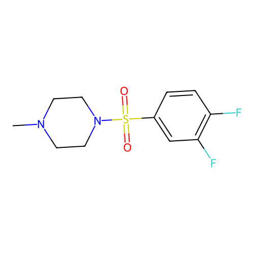 1-[(3,4-Difluorophenyl)sulfonyl]-4-methylpiperazine structure