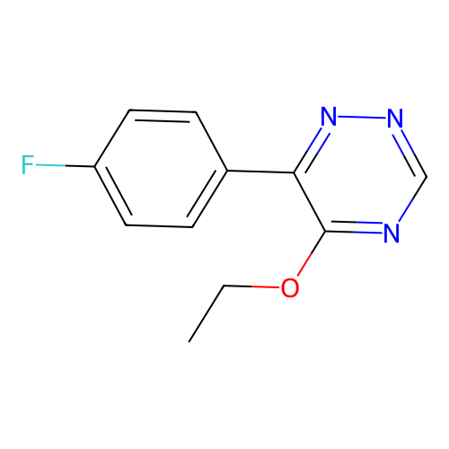 5-Ethoxy-6-(4-fluorophenyl)-1,2,4-triazine structure