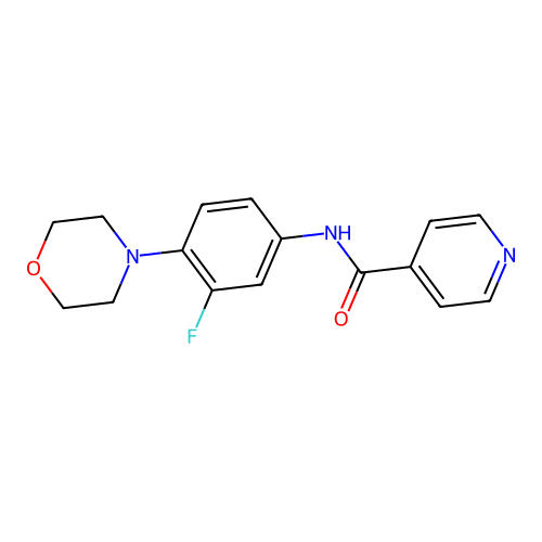 N-(3-fluoro-4-morpholinophenyl)isonicotinamide structure