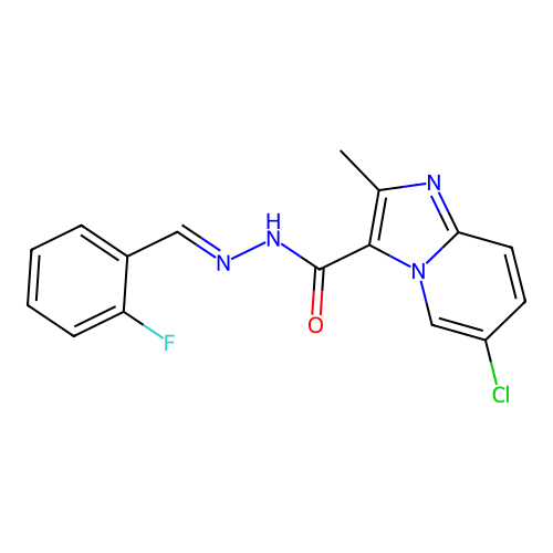 C16H12ClFN4O structure