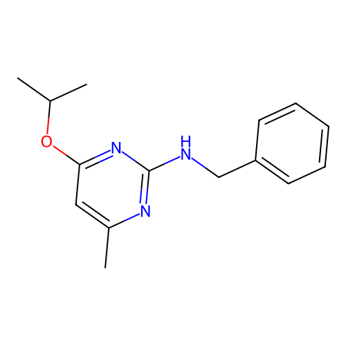 Benzyl-(4-isopropoxy-6-methyl-pyrimidin-2-yl)-amine structure