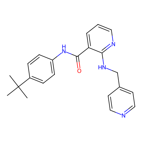 n-(4-Tert-butylphenyl)-2-((4-pyridinylmethyl)amino)-3-pyridinecarboxamide structure