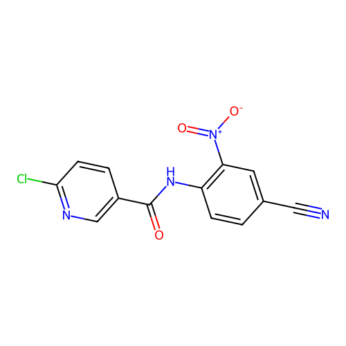 6-Chloro-N-(4-cyano-2-nitrophenyl)-3-pyridinecarboxamide structure