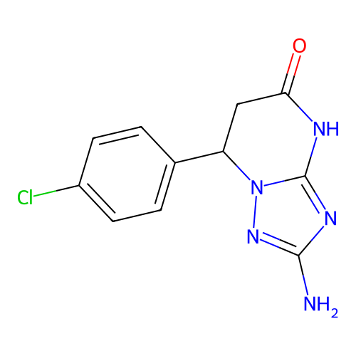 2-amino-7-(4-chlorophenyl)-6,7-dihydro[1,2,4]triazolo[1,5-a]pyrimidin-5(3H)-one structure