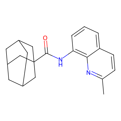 N-(2-methylquinolin-8-yl)adamantane-1-carboxamide structure