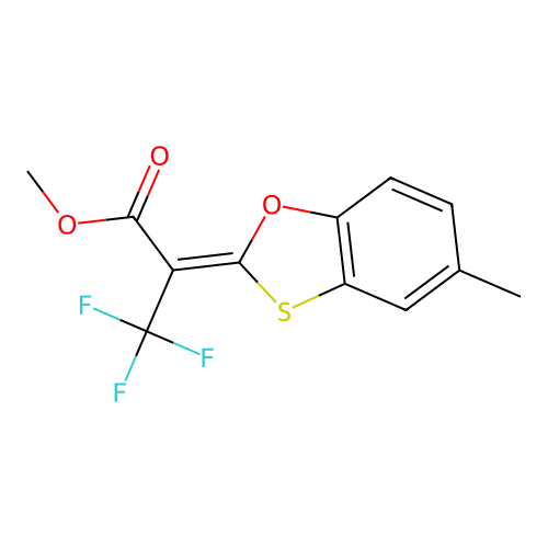 (Z)-methyl 3,3,3-trifluoro-2-(5-methylbenzo[d][1,3]oxathiol-2-ylidene)propanoate structure