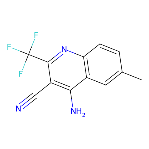 4-Amino-6-methyl-2-(trifluoromethyl)quinoline-3-carbonitrile structure