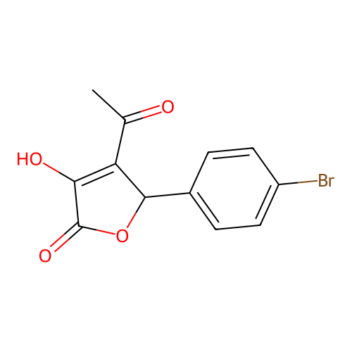 4-Acetyl-5-(4-bromophenyl)-3-hydroxy-2(5H)-furanone structure