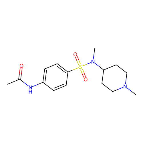 N-{4-[Methyl-(1-methyl-piperidin-4-yl)-sulfamoyl]-phenyl}-acetamide structure