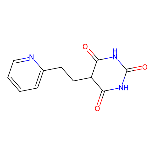 Pyrimidine-2,4,6-trione, hexahydro-5-[2-(2-pyridyl)ethyl]- structure